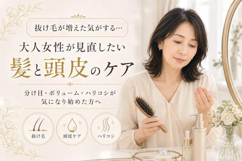 抜け毛が増えた気がする大人女性が見直したい髪と頭皮のケア。